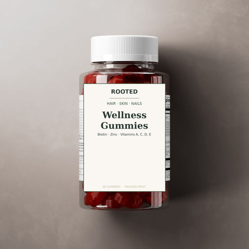 Rooted Hair, Skin & Nails Wellness Gummies — passion fruit, 60 ct
