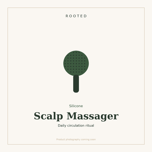Rooted Silicone Scalp Massager — brand placeholder card