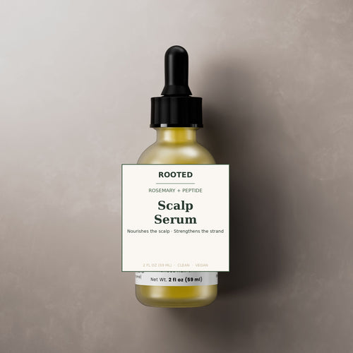 Rooted Rosemary + Peptide Scalp Serum — 2 fl oz amber dropper bottle